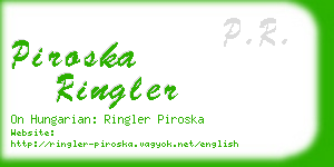 piroska ringler business card